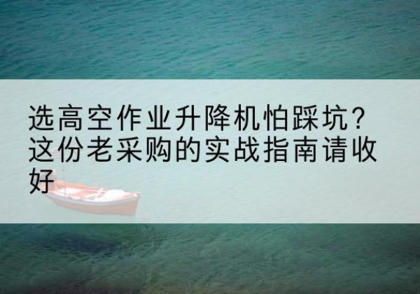 繁昌高空作业升降机厂家推荐-选高空作业升降机怕踩坑？这份老采购的实战指南请收好