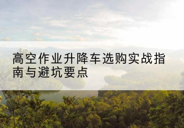 繁昌升降车怎么选-高空作业升降车选购实战指南与避坑要点